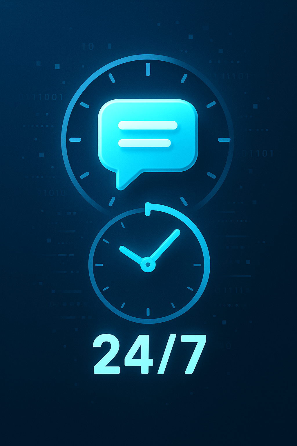 Ilustração do serviço de Chatbot 24h
