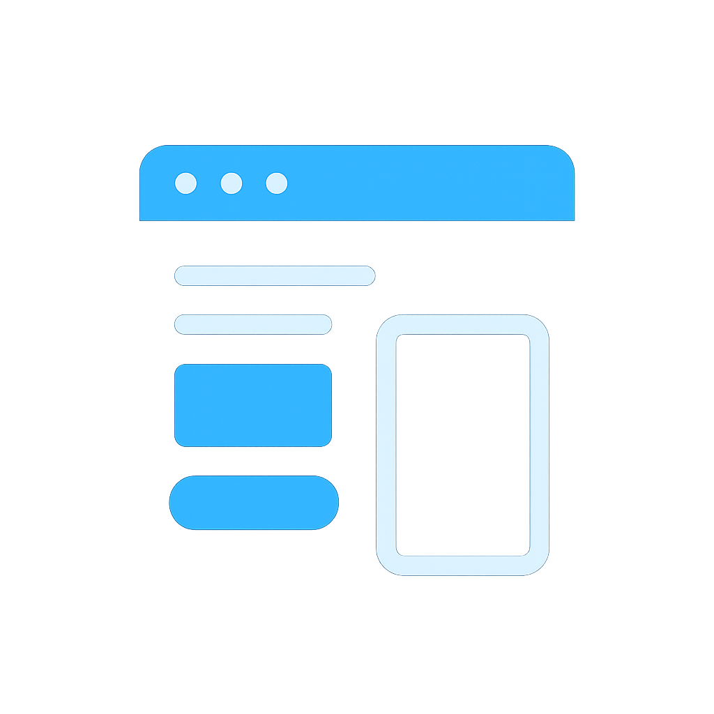 Ícone de landing page e funil de conversão